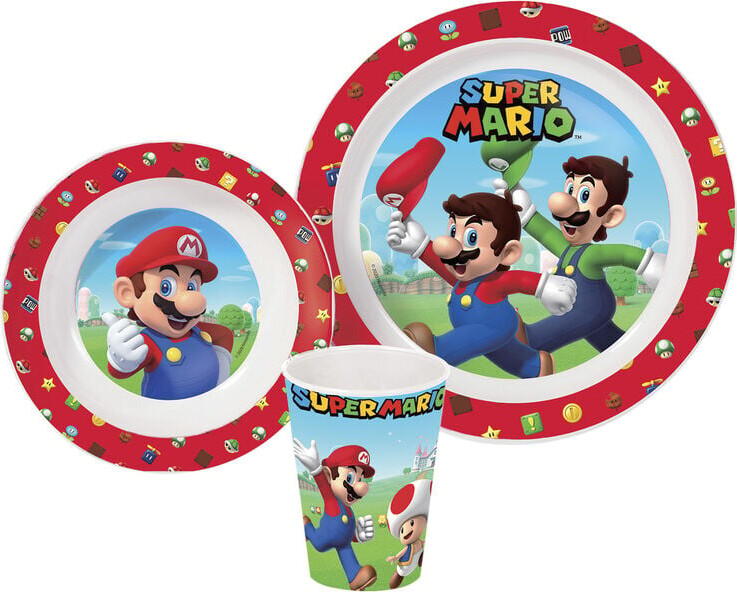 Tallerkener Og Kop Til Børn - Super Mario