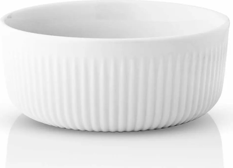 Eva Trio - Legio Nova Skål  Hvid - Riflet - ø 13 Cm
