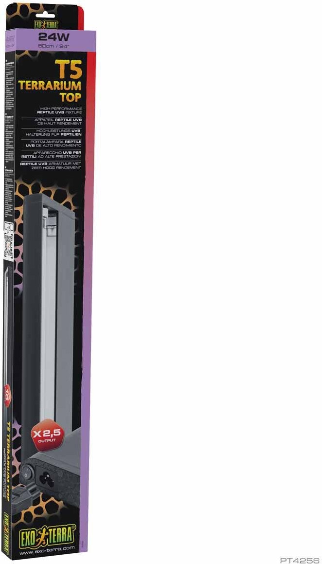 Exoterra - T5 Terrarium Top Reptil Uvb Armatur - 60cm / 24 / 24w
