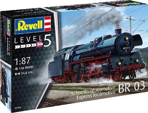 Se Revell - Schnellzuglokomotive Br 03 - 1:87 - Level 5 - 02166 hos Gucca.dk