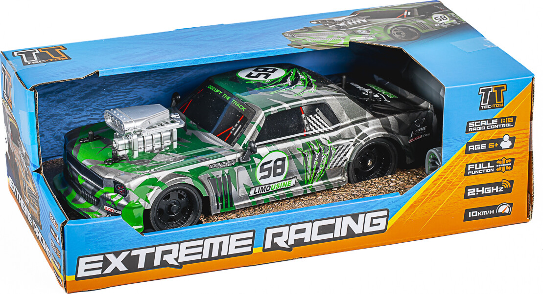 Extreme Racing R/c 1:16 2,4g 3,7v Li-ion, Green - Tec-toy