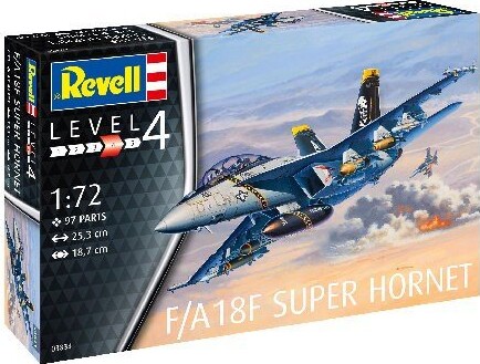 Billede af Revell - F/a-18f Super Hornet Fly Byggesæt - 1:72 - Level 4 - 03997