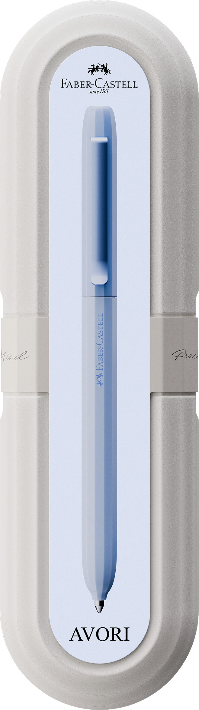 Faber-castell - Avori Kuglepen - Ekstra Bred Blå Refill - Peace Of Mind