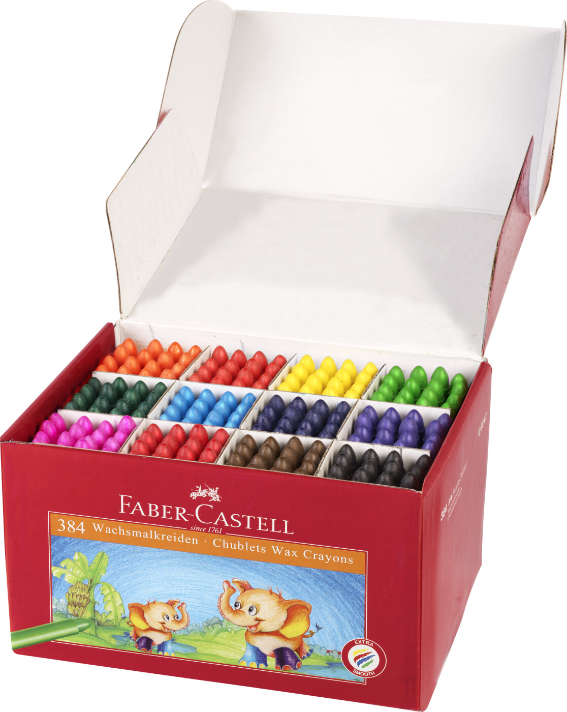 Faber-castell - Jumbo Wax Crayons - Oliekridt - 384 Stk