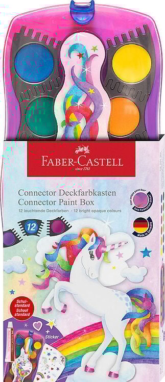 Faber-castell - Malesæt Med 12 Vandfarver - Enhjørning