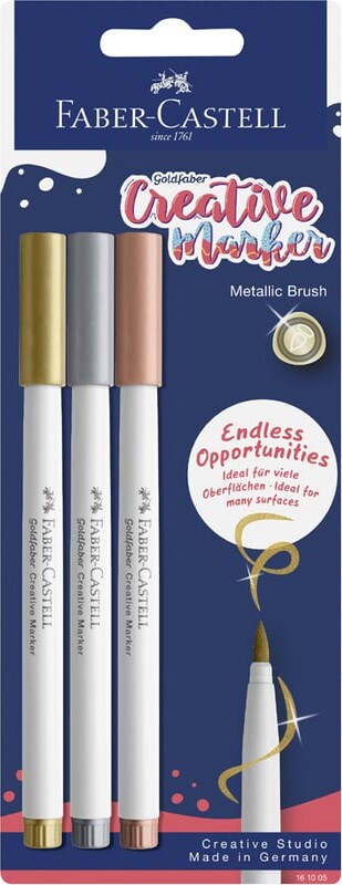 Faber-castell - Creative Marker Gofa B - Gold, Silver, Copper - 3 Stk.
