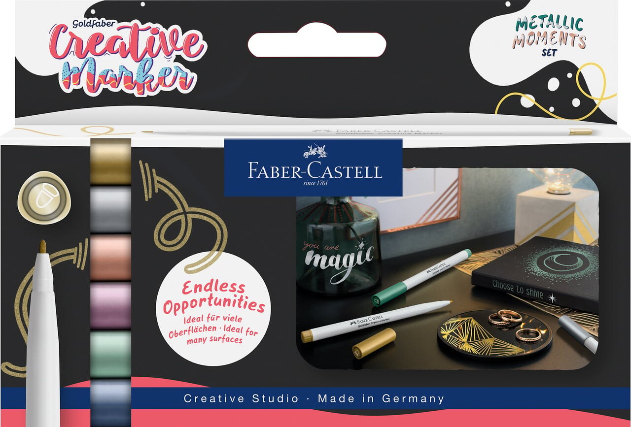 Faber-castell - Goldfaber Creative Marker - Metallic Moments Set