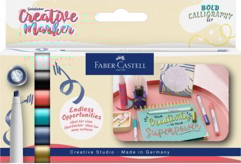 Faber-castell - Tusser - Creative Marker - Bold Calligraphy - 6 Stk.
