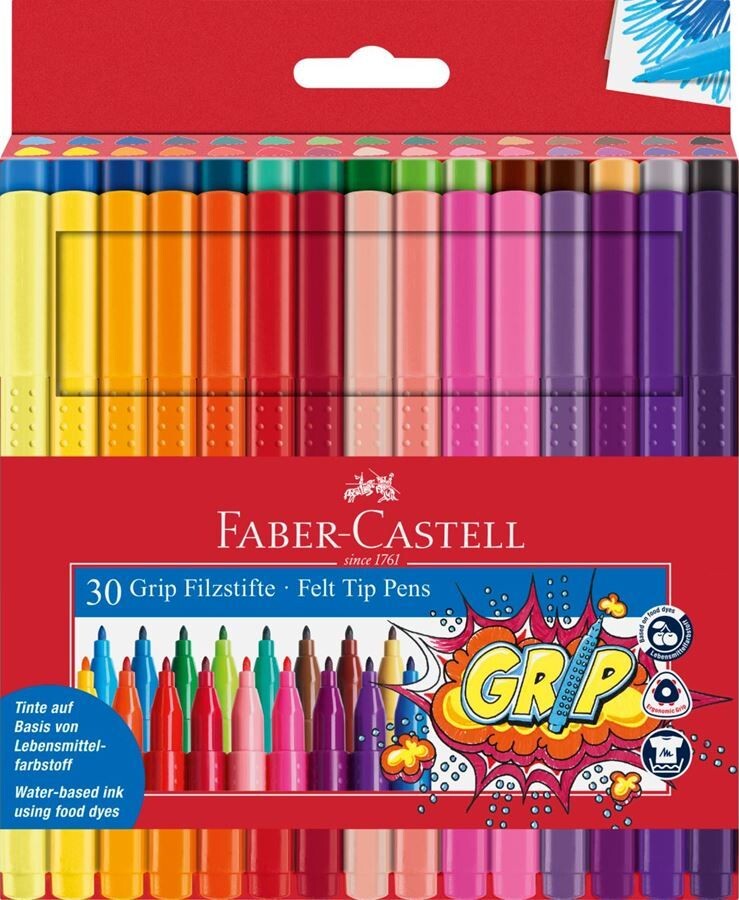 Faber-castell - Grip Farve Tuscher - 30 Stk