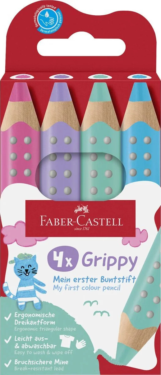 Faber-castell - Grippy Pencil - Pastelfarver