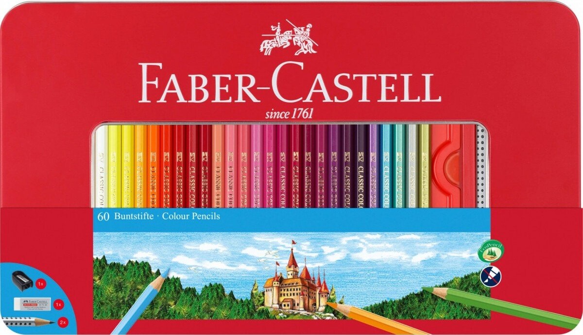 Billede af Faber-castell - Farveblyanter - 60 Stk I Metalæske hos Gucca.dk