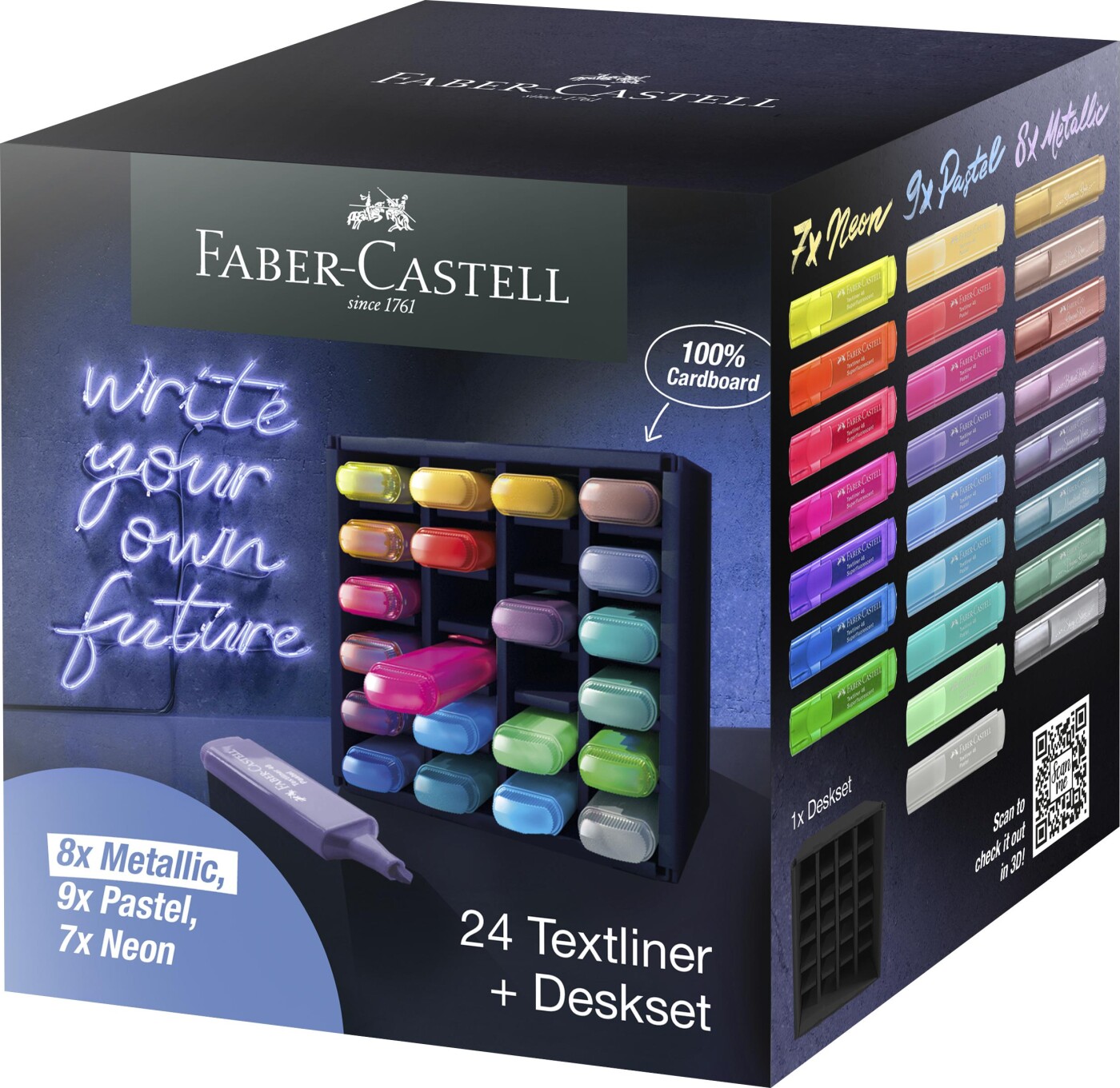 Faber-castell - Highlighter Textliner Overstregningstusser - 24 Stk