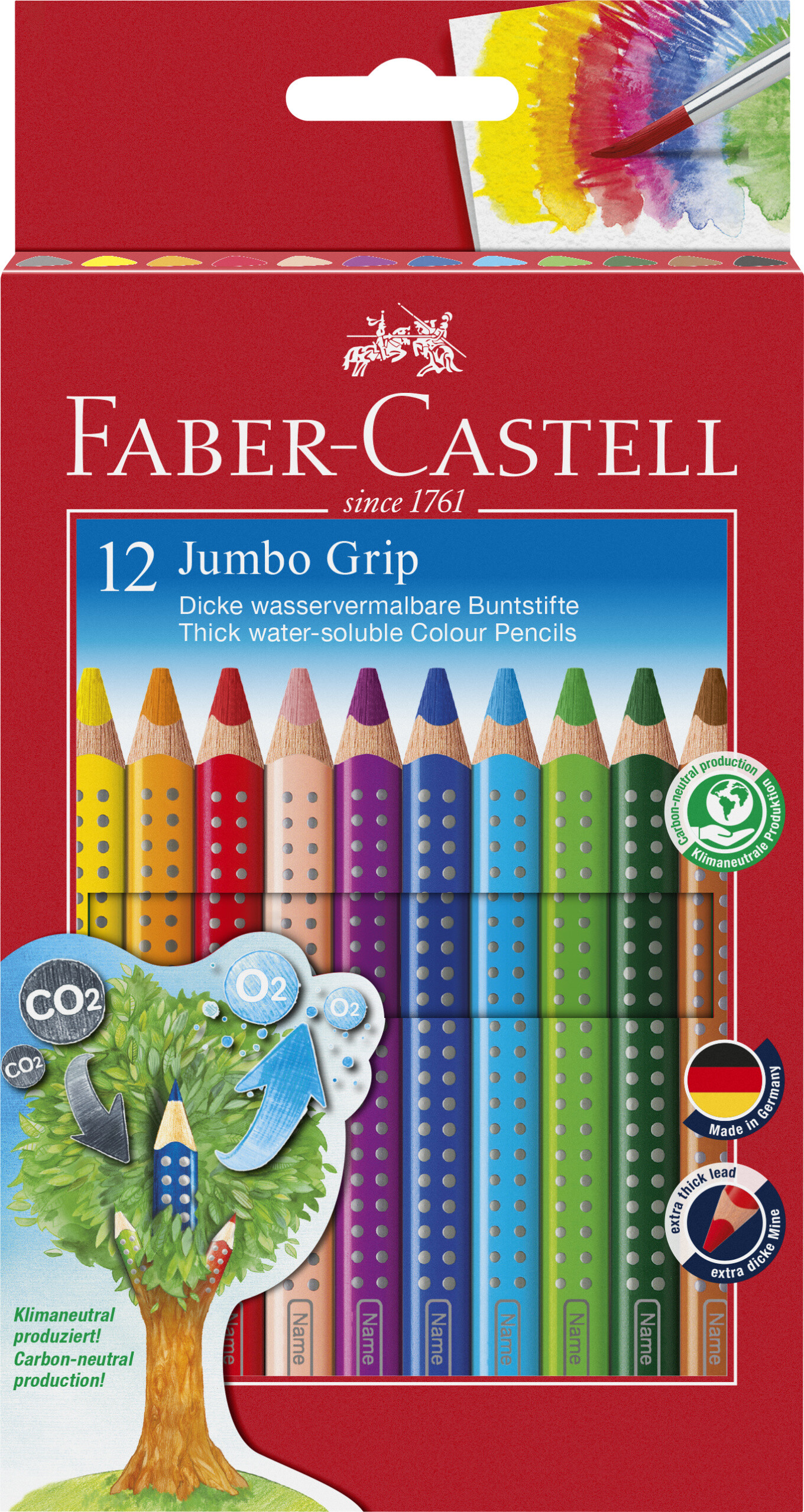 Billede af Faber-castell Farveblyanter - Jumbo Grip - 12 Stk. hos Gucca.dk