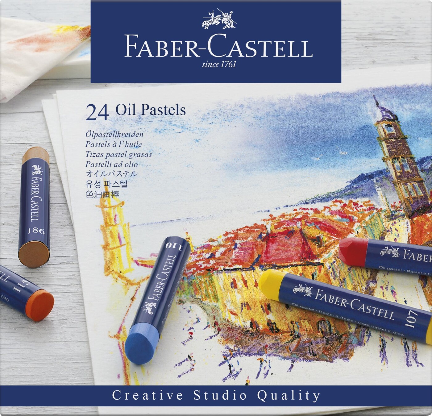 Faber-castell - Oil Pastels - Oliepastelkridt - 24 Farver