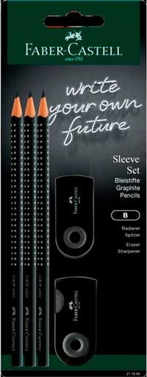 Faber-castell - Farveblyant Sæt Med Tilbehør - Grip 2001 - Black B