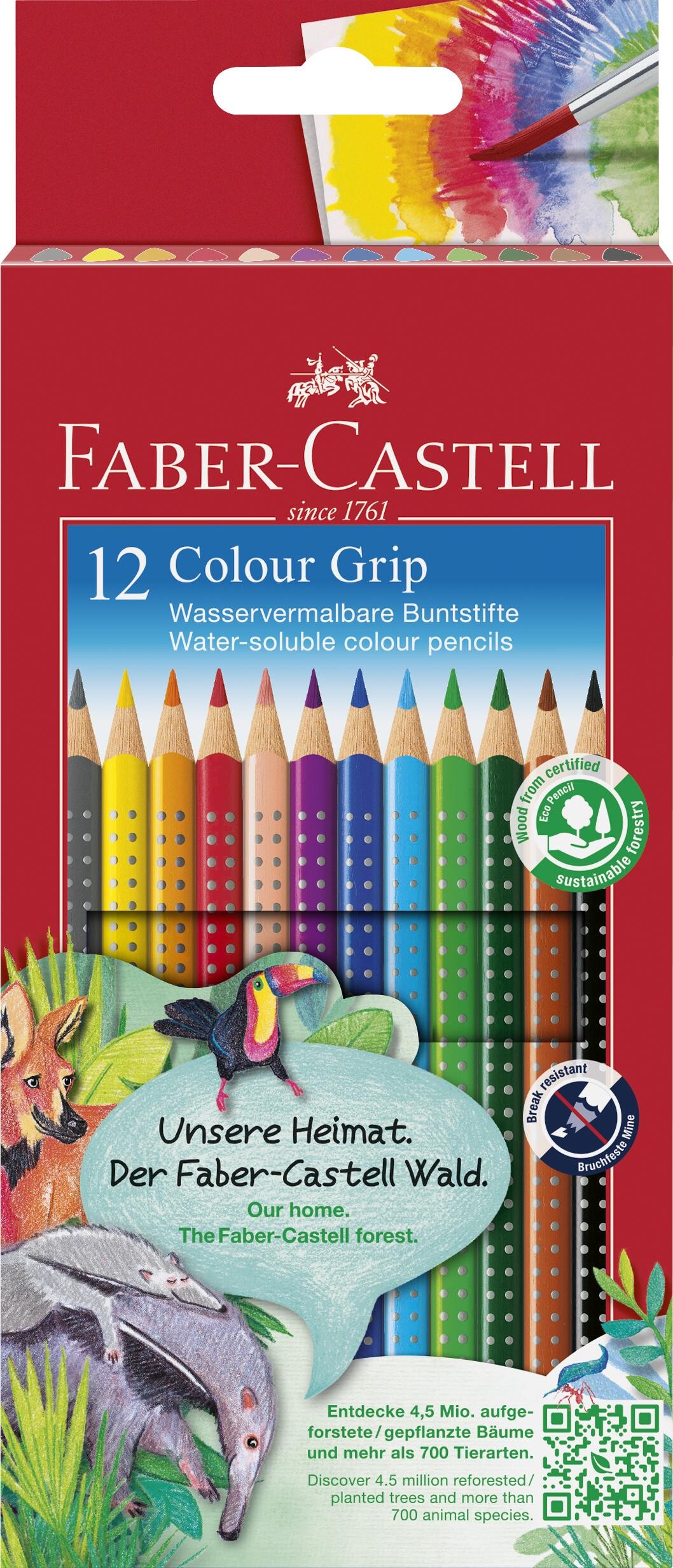 Faber-castell - Colour Grip Farveblyanter - 12 Farver