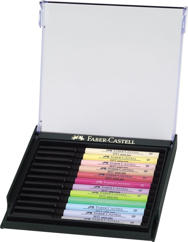 Billede af Faber Castell - Pitt Artist Pens - Pastel - 12 Farver