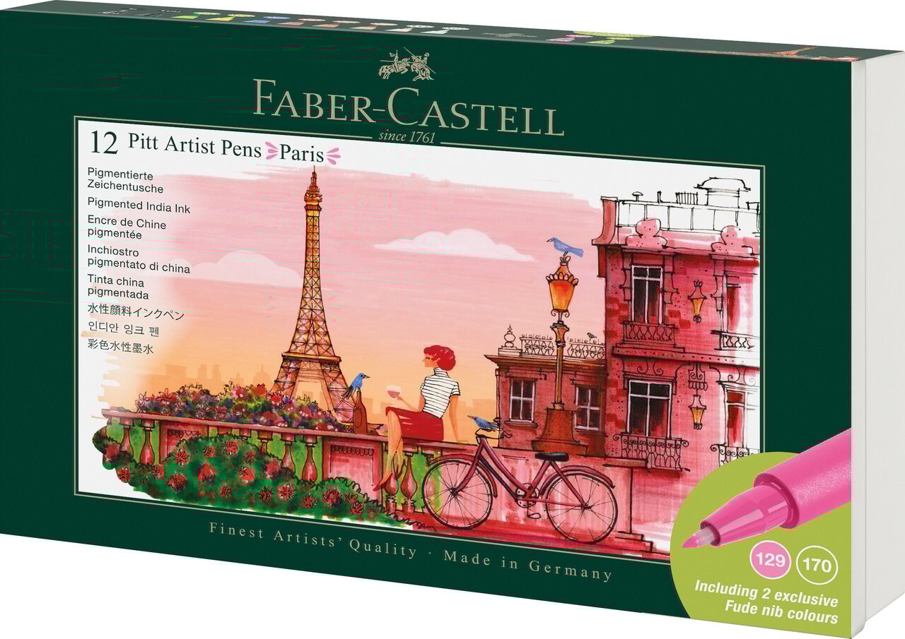 Faber-castell - Pitt Artist Pen - Penseltusser - Paris - 12 Stk.