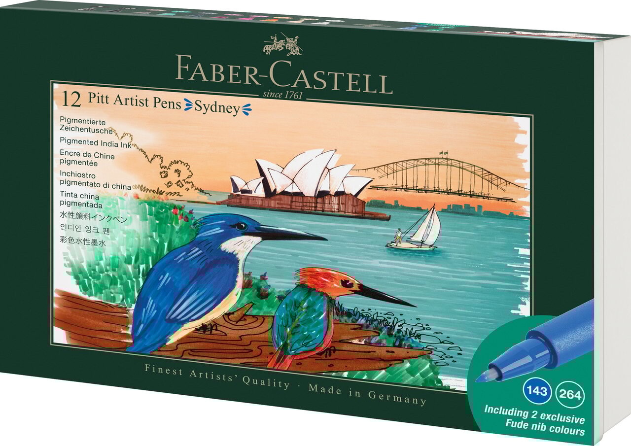 Faber-castell - Pitt Artist Pen - Penseltusser - Sydney - 12 Stk.
