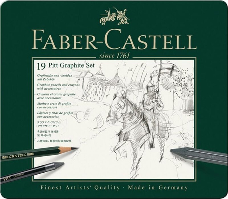 Faber-castell Blyanter - Pitt Graphite Sæt I æske - 19 Dele