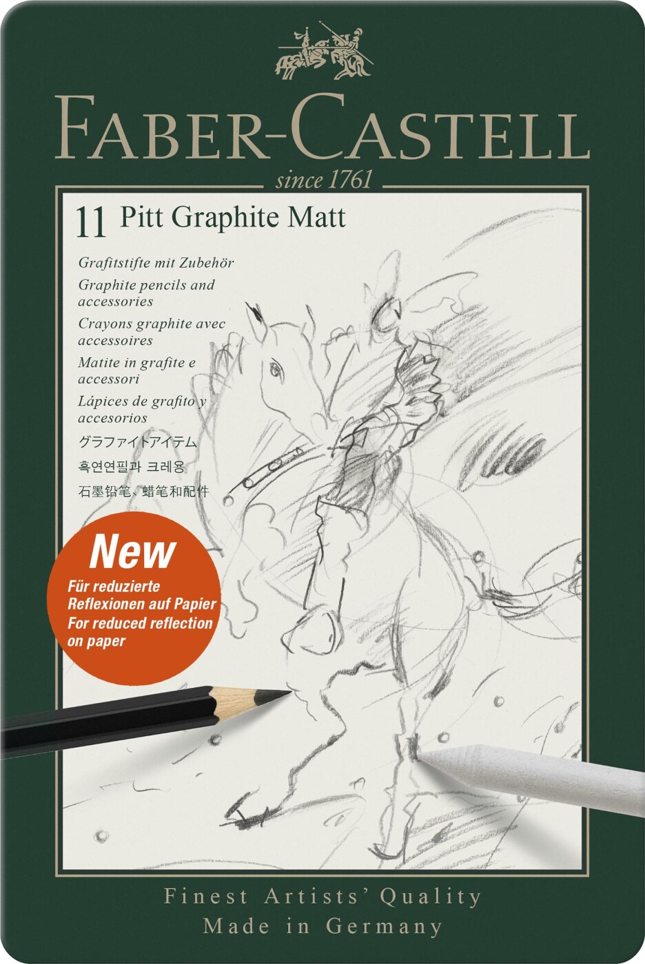 Faber-castell - Pitt Graphite Matt - Kulblyanter Sæt - 11 Dele