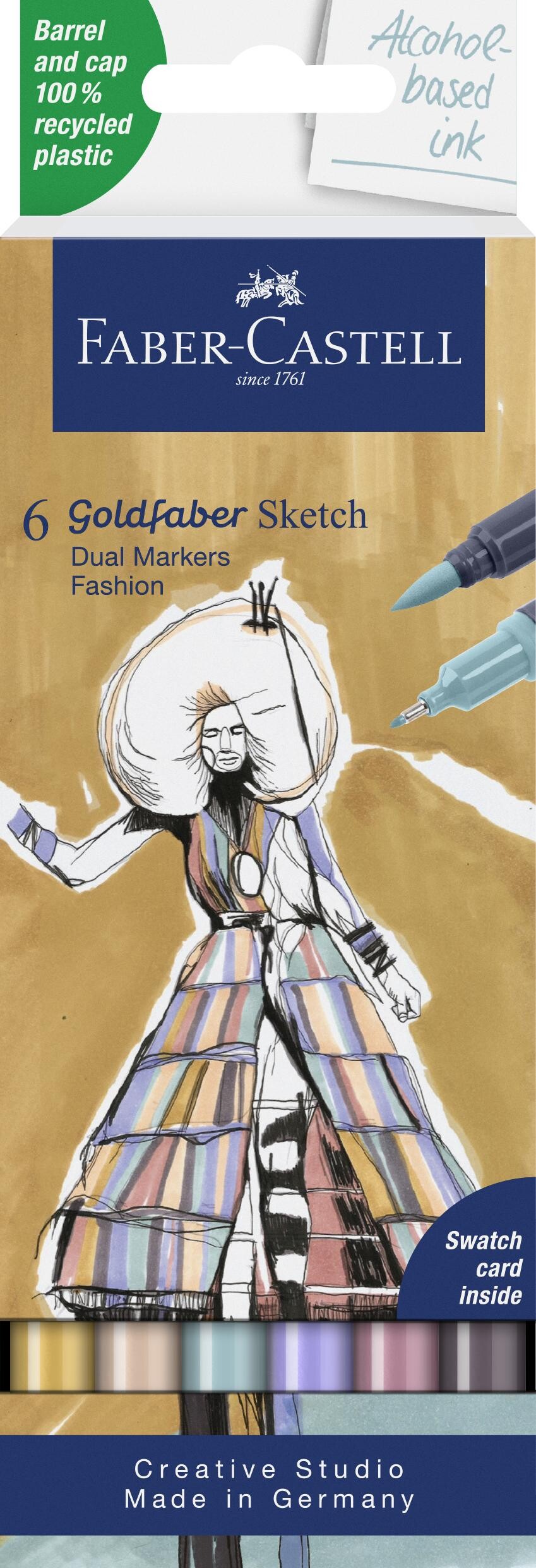 Faber-castell - Goldfaber Sketch Tusser - Fashion - 6 Farver