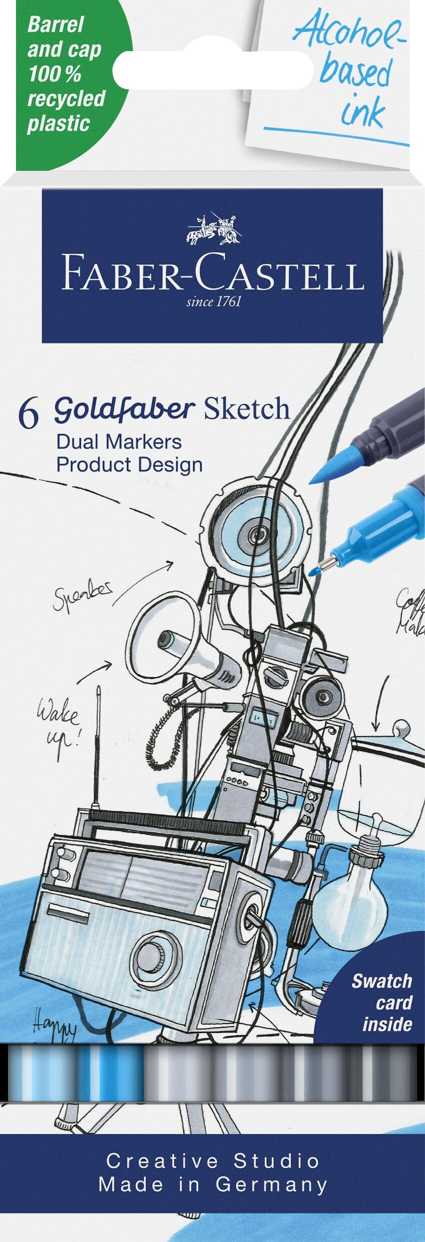 Faber-castell - Goldfaber Sketch Tusser - Product Design - 6 Farver