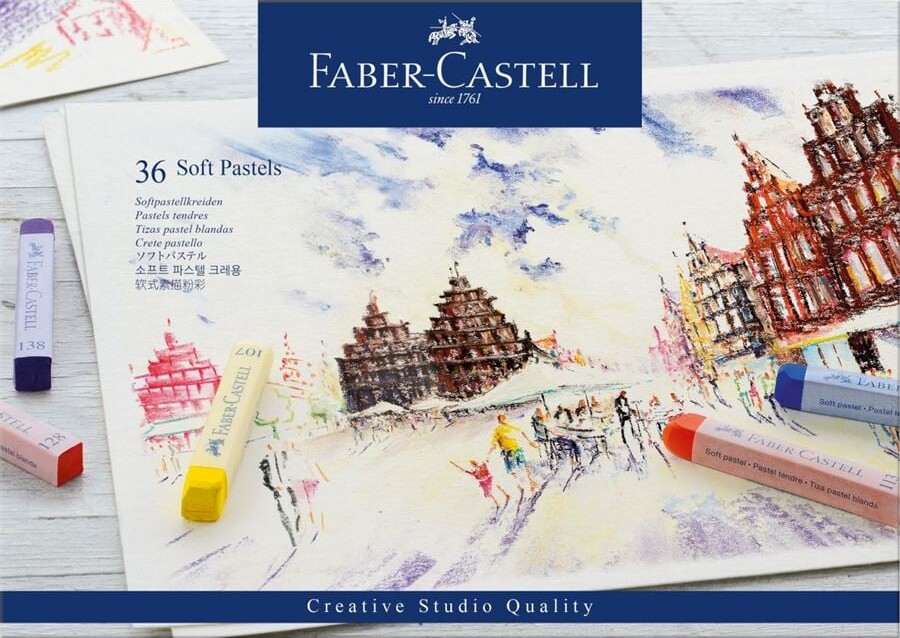 Faber-castell - Soft Pastels Farvekridt - 36 Farver