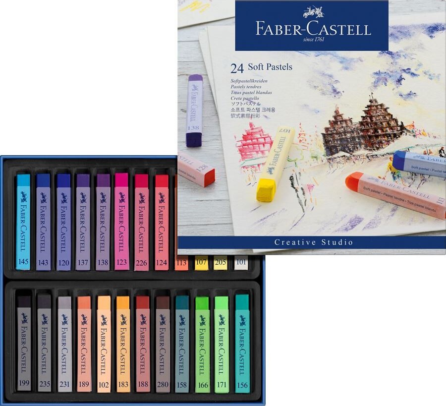 Faber-castell - Soft Pastels Farvekridt - 24 Farver