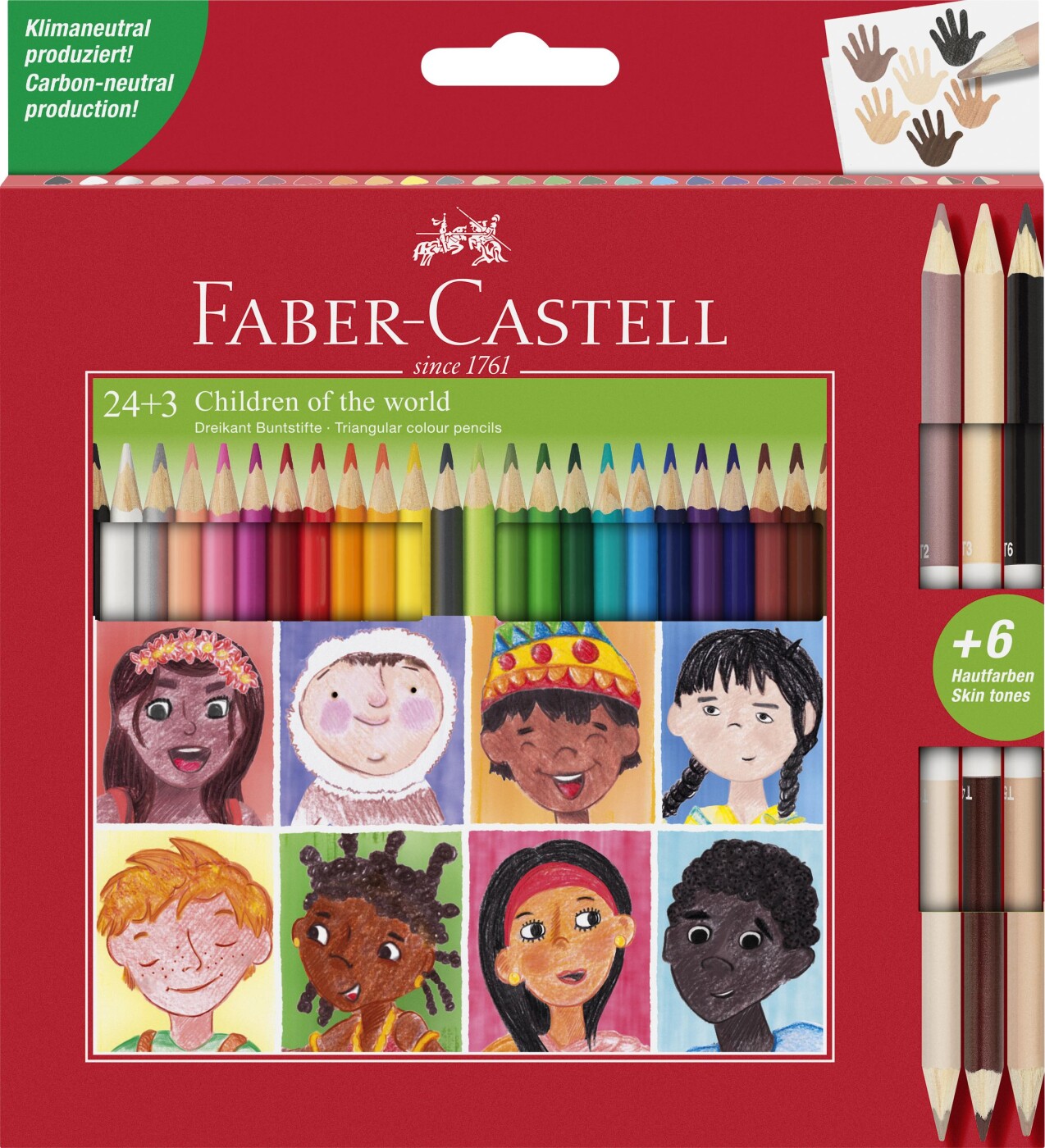 Faber-castell - Farveblyanter - Triangular - Skintones - 24 Farver