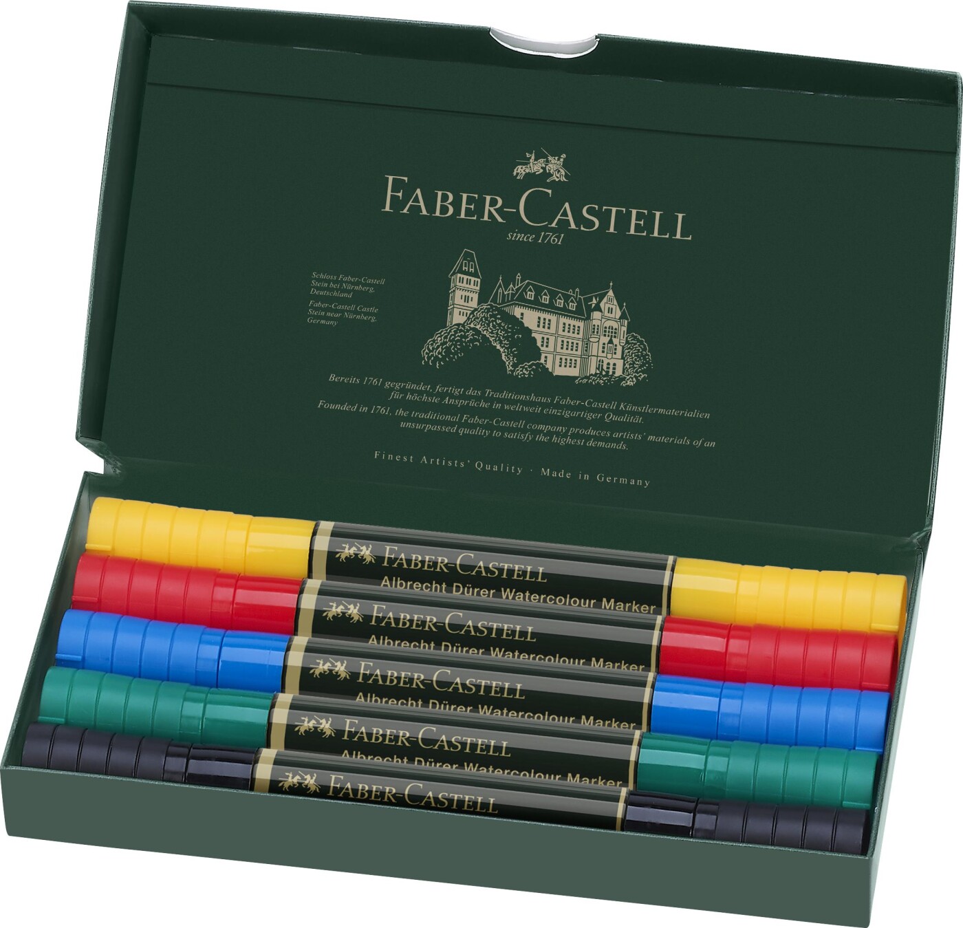 Faber-castell - Albrecht Dürer Watercolour Marker Akvareltusser - 5 Stk