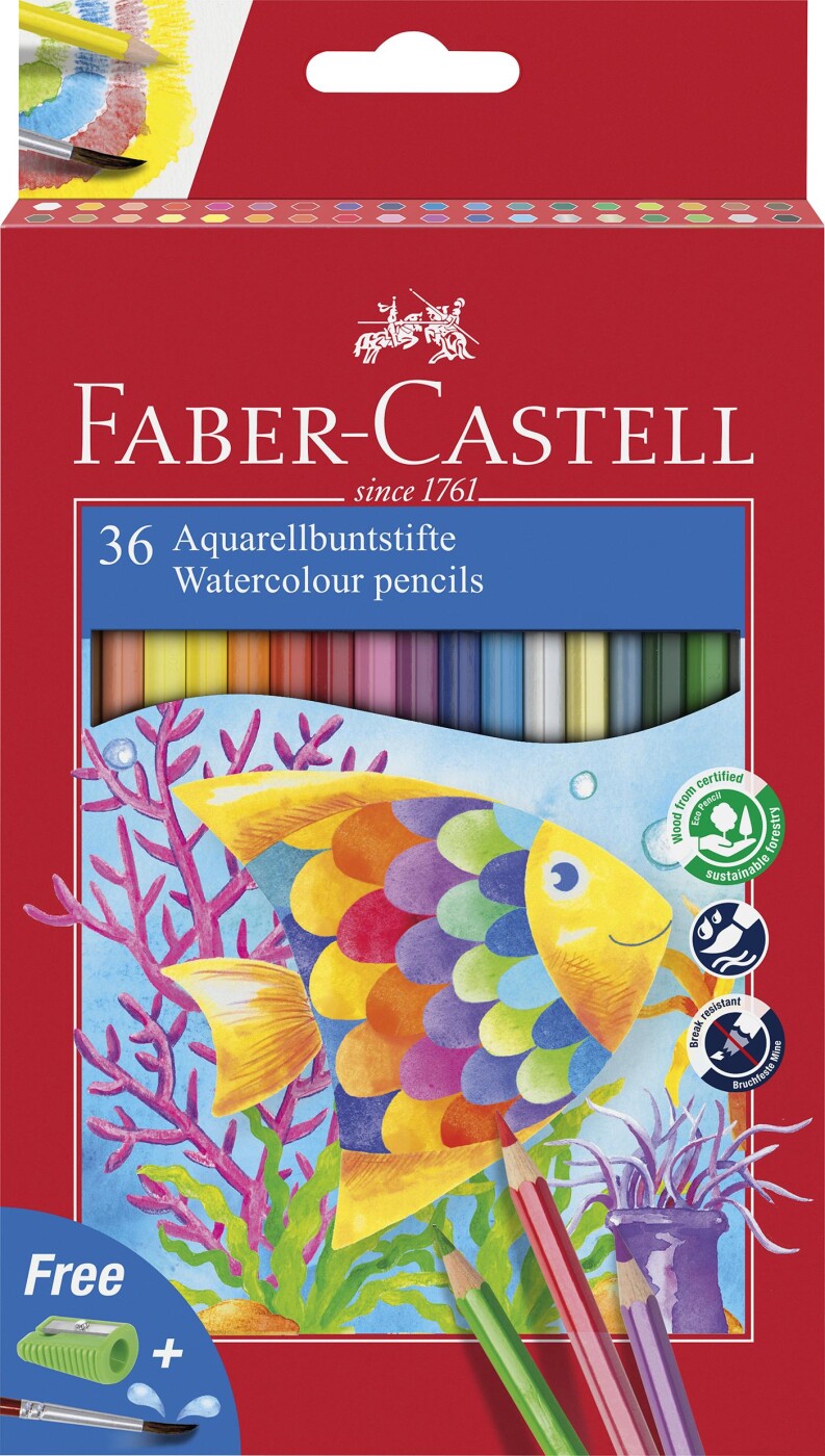 Faber-castell - Akvarel Farveblyanter - Watercolour Pencils - 36 Stk