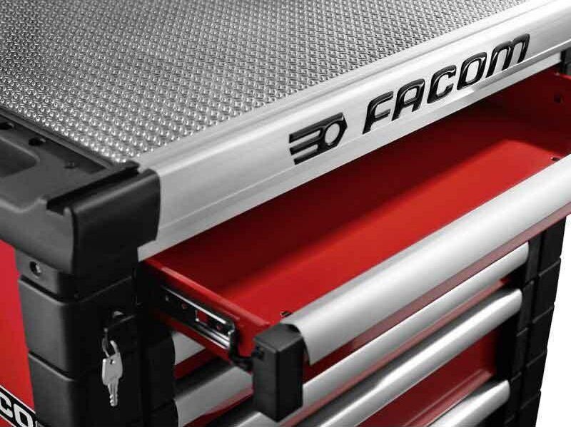 Facom Jet.6m3a - 6 Drawer Roller Cabinets - 3 Modules Per Drawer, Red
