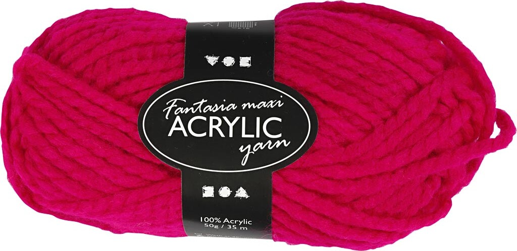 Fantasia Polyacrylgarn - L 35 M - Pind 9-10 - Fuchsia - 50 G