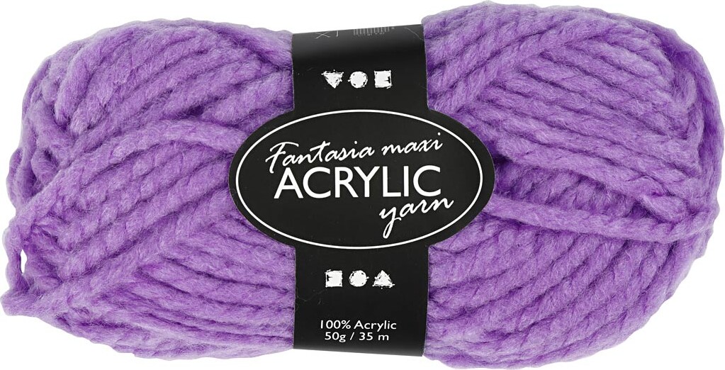Fantasia Polyacrylgarn - L 35 M - Pind 9-10 - Lilla - 50 G