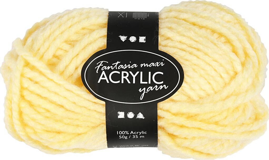 Fantasia Polyacrylgarn - L 35 M - Pind 9-10 - Lys Gul - 50 G