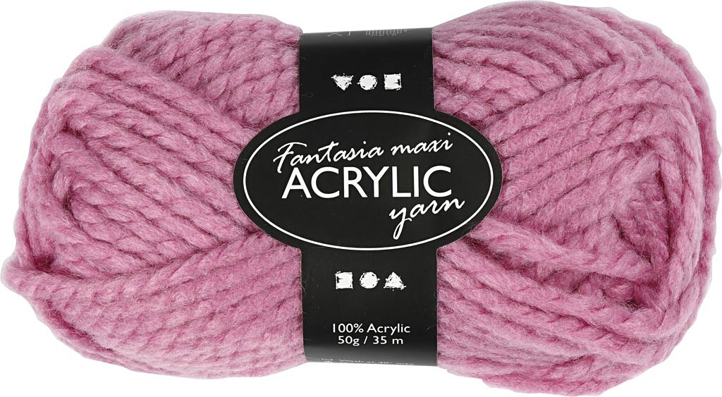 Fantasia Polyacrylgarn - L 35 M - Pind 9-10 - Rosa - 50 G