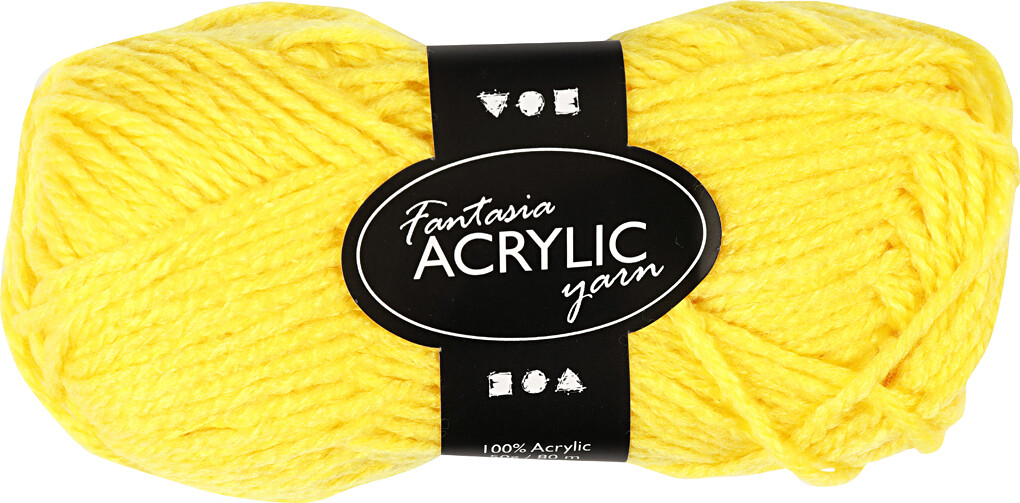 Creativ Company Fantasia Akrylgarn 80m 50g - Gul