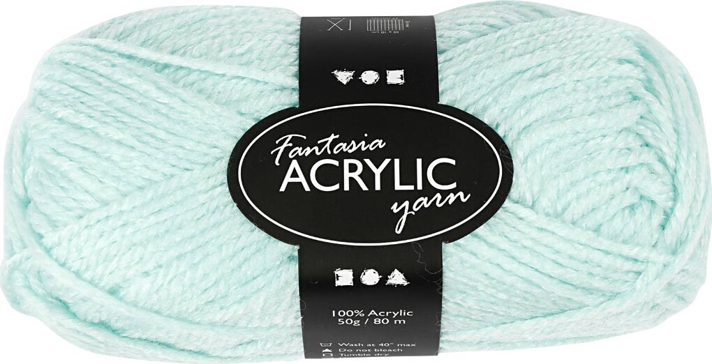 Fantasia Polyacrylgarn - L 80 M - Pind 4,5-5 - Mint Grøn - 50 G