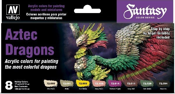 Billede af Vallejo - Maling Sæt - Aztec Dragons - Fantasy Color - 8x17 Ml