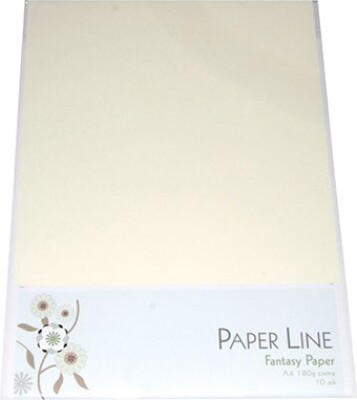 Karton - A4 - Creme - 10 Ark - 180 G - Fantasy Paper - Paper Line