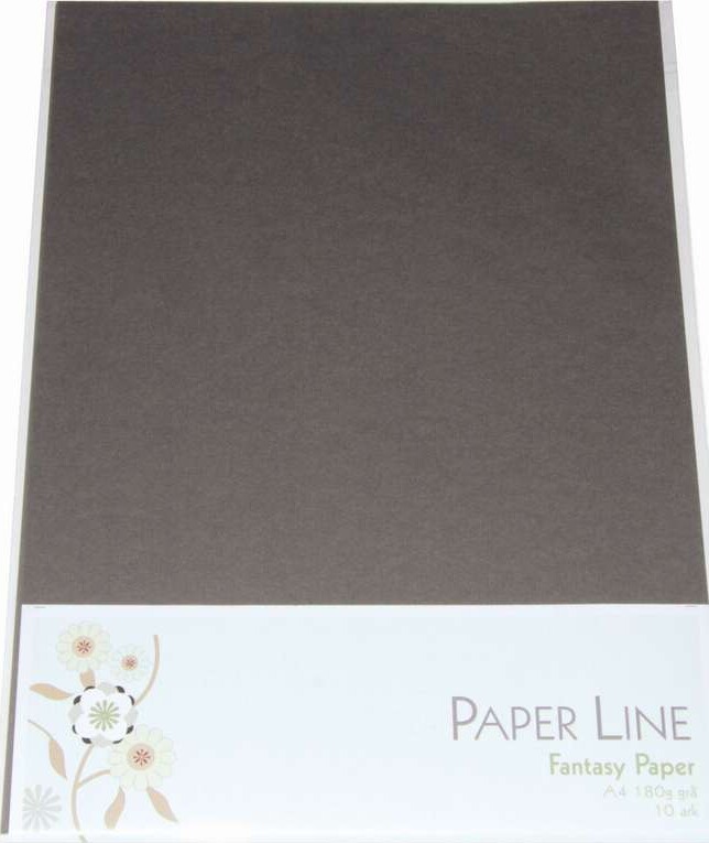 Karton - A4 - Grå - 10 Ark - 180 G - Fantasy Paper - Paper Line