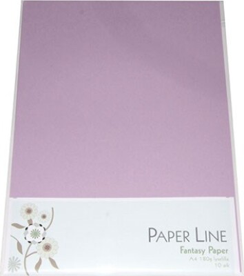 Karton - A4 - Lyselilla - 10 Ark - 180 G - Fantasy Paper - Paper Line