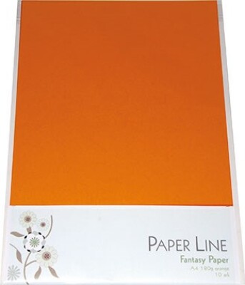 Billede af Karton - A4 - Orange - 10 Ark - 180 G - Fantasy Paper - Paper Line hos Gucca.dk