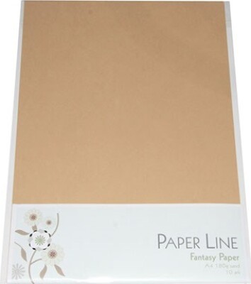 Karton - A4 - Sand - 10 Ark - 180 G - Fantasy Paper - Paper Line