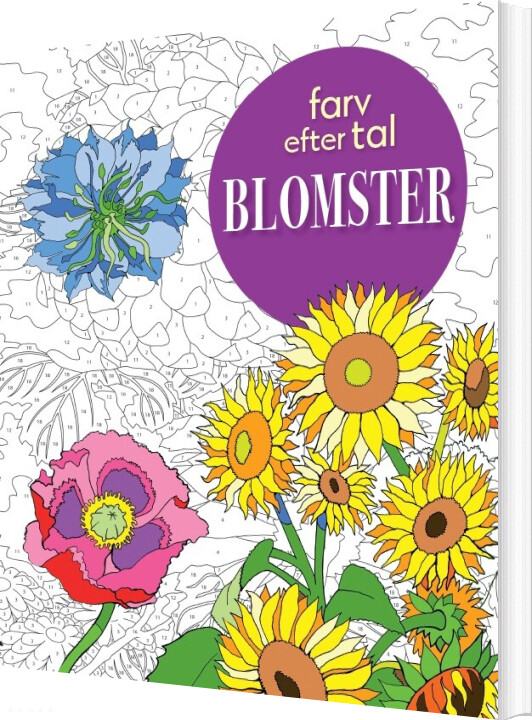 Farv Efter Tal - Blomster - Bog