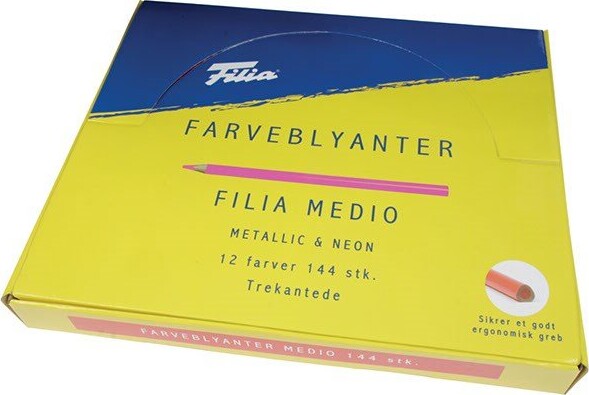 Filia Farveblyanter - Metallic Og Neon - 12 Farver - 144 Stk | Se tilbud og på Gucca.dk