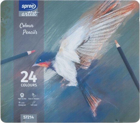 Farveblyanter I Metalboks - 24 Stk. - Spree