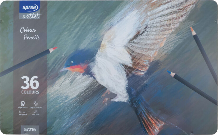 Farveblyanter I Metalboks - 36 Stk. - Spree