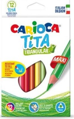 Carioca Maxi Farveblyanter - 12 stk - Multifarvet